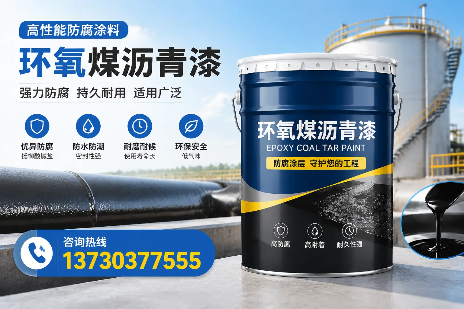 环氧煤沥青漆的耐久性分析，适合临汾的使用场景